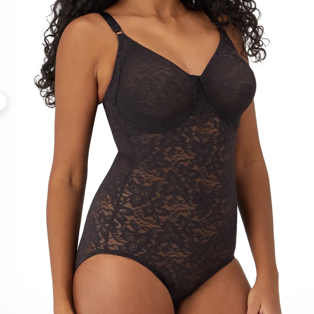 Bali Lace ‘N Smooth Body Shaper size 38D in Black - Picture 3 of 5